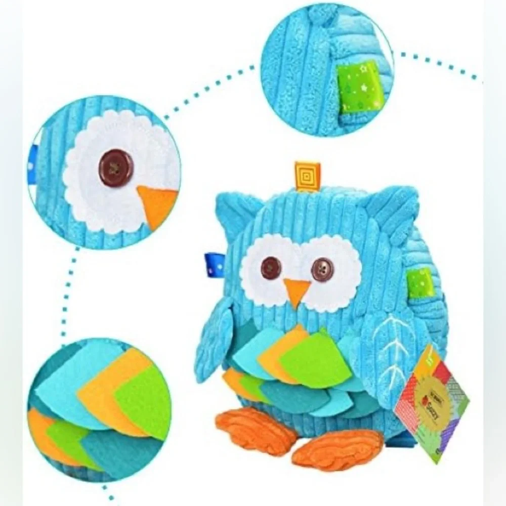 Sozzy Jolly Baby Owl Plush Mini Backpack Cute 3D Owl Animal Cartoon Bag